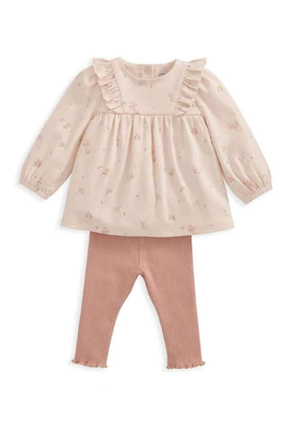 Buy Mamas & Papas Pink Floral Long Sleeve Top And Legging Set from the Next UK online shop