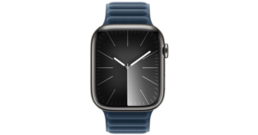 Apple Watch Series 9 (GPS) • 41-mm kast van middernacht aluminium • Grafietkleurig Milanees bandje