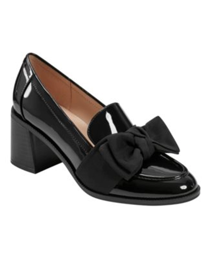 Bandolino Women's Korrar Bow Detail Block Heel Loafers - Macy's 