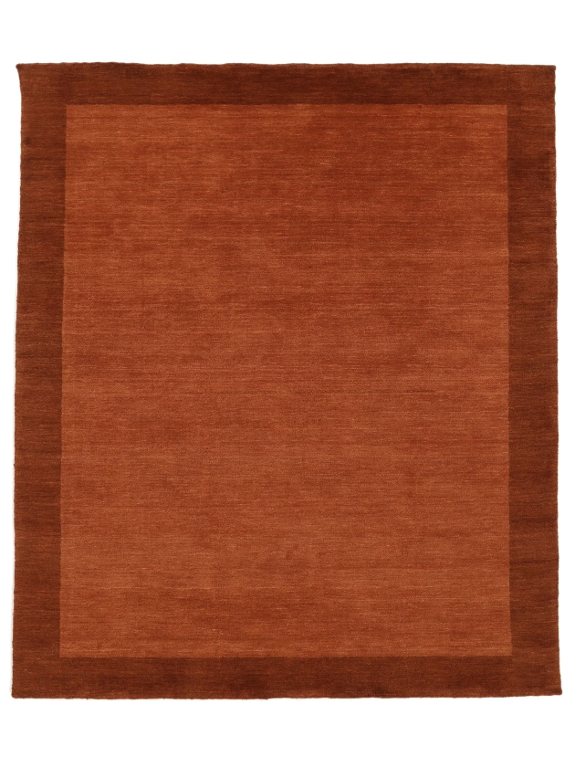 Handloom Frame - Rust Red 250 x 300 cm Wool Rug - Rugvista