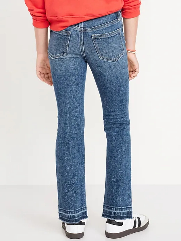 High-Waisted Button-Fly Flare Jeans for Girls