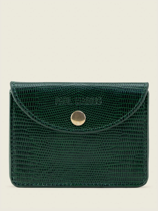 Basile 1960 Malachite - porte-monnaie en cuir vert femme | PAUL MARIUS