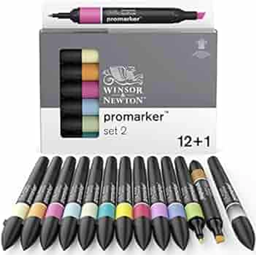 Winsor & Newton - Promarker Set #2 (12+1 pcs) (837443) : Amazon.com.be: Loisirs créatifs