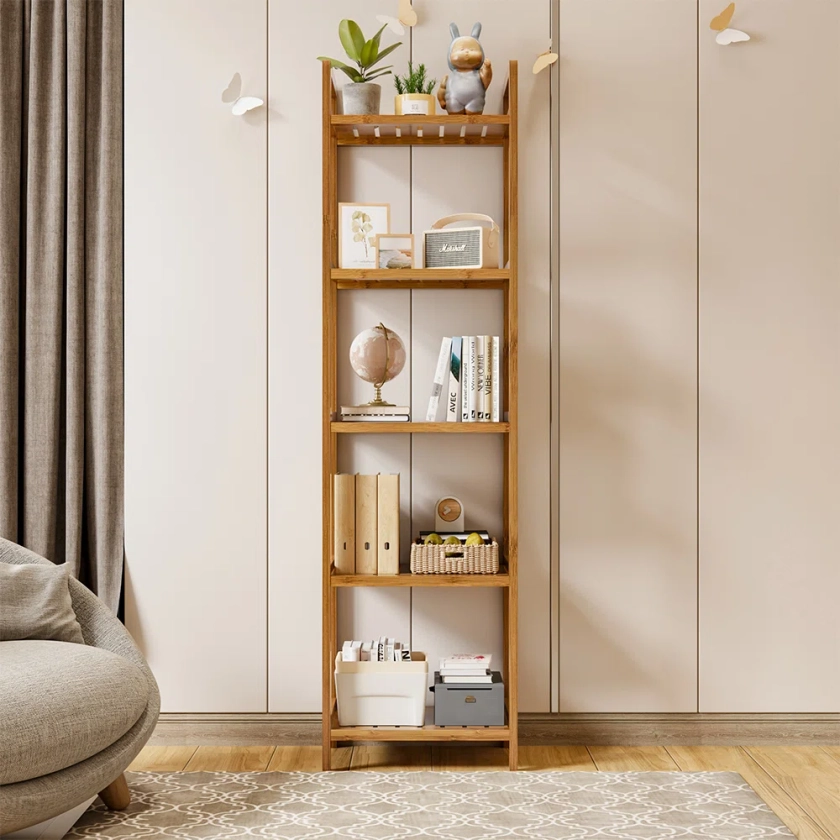 Audrielle 128mm H Solid Wood Standard Bookcase