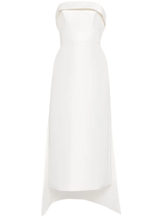 Amsale Strapless watteau-back Dress - Farfetch