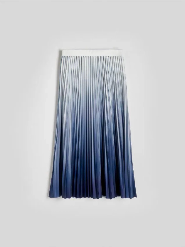 Pleated midi skirt Color light blue - RESERVED - 3389P-50X