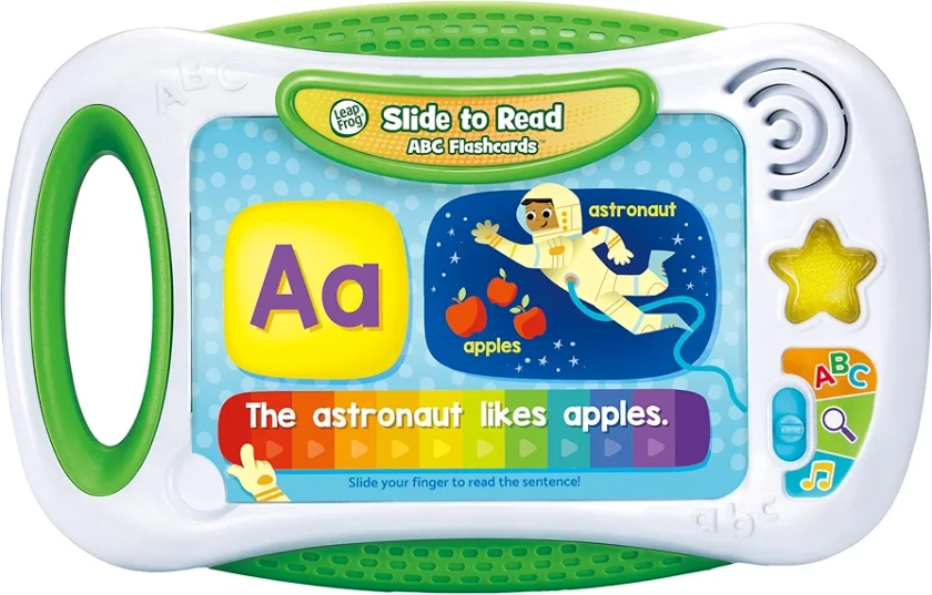 LeapFrog Slide to Read ABC Flashcards, Easy Learning, Finger Reading Flashcards, Learn Letters, Objects, Sounds & Sentences, Educational Gift for Toddler 3, 4, 5 Years, English Version
