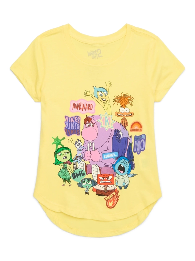 Inside Out 2 Girls Graphic Print T-Shirt, Sizes 4-16