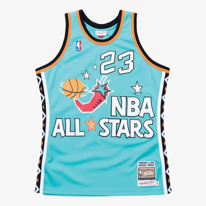 Men's Michael Jordan Teal Hardwood Classics 1996 NBA All-Star Game Authentic Jersey