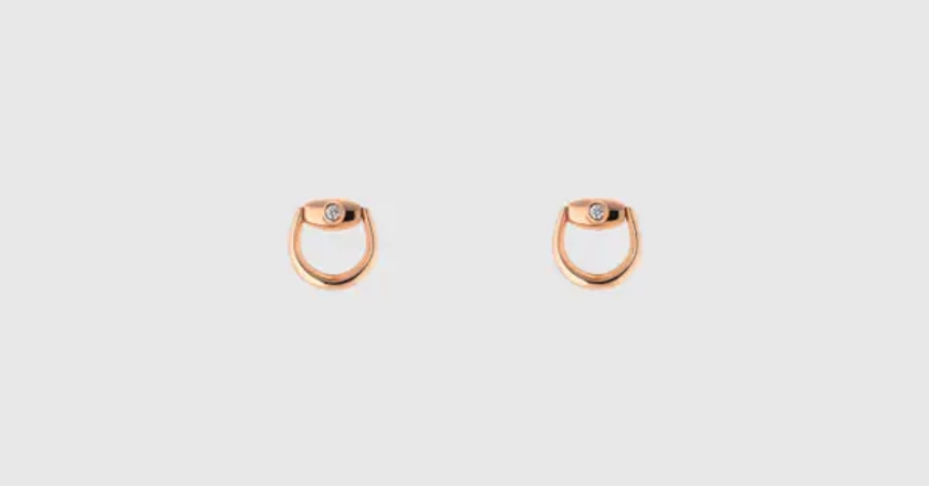 Gucci Clous d’oreilles en diamant 18 carats avec détail Mors