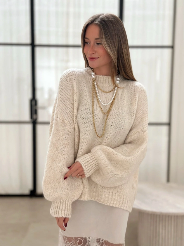 Le pull Sidji blanc cassé – Gualap