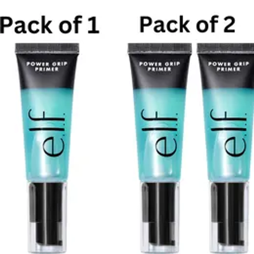 e.l.f. Power Grip Primer, Pack of 1 and Pack of 2 Gel-Based & Hydrating Face Primer For Smoothing Skin & Gripping Makeup, Moisturizes & Primes Moisture Moisturizing