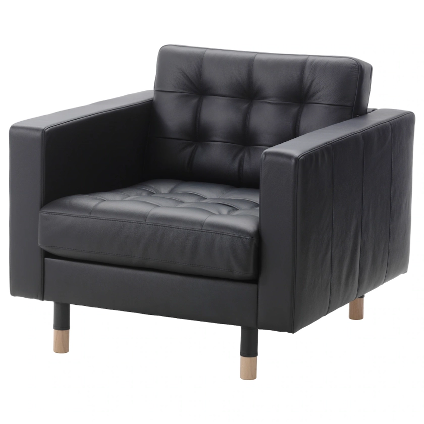 LANDSKRONA Armchair, Grann/Bomstad black - IKEA
