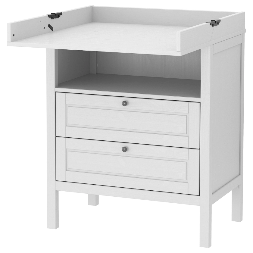 SUNDVIK Changing table/chest of drawers - grey