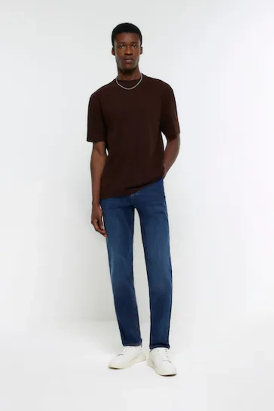 Buy River Island Dark Blue Slim Jeans from the Next UK online shop