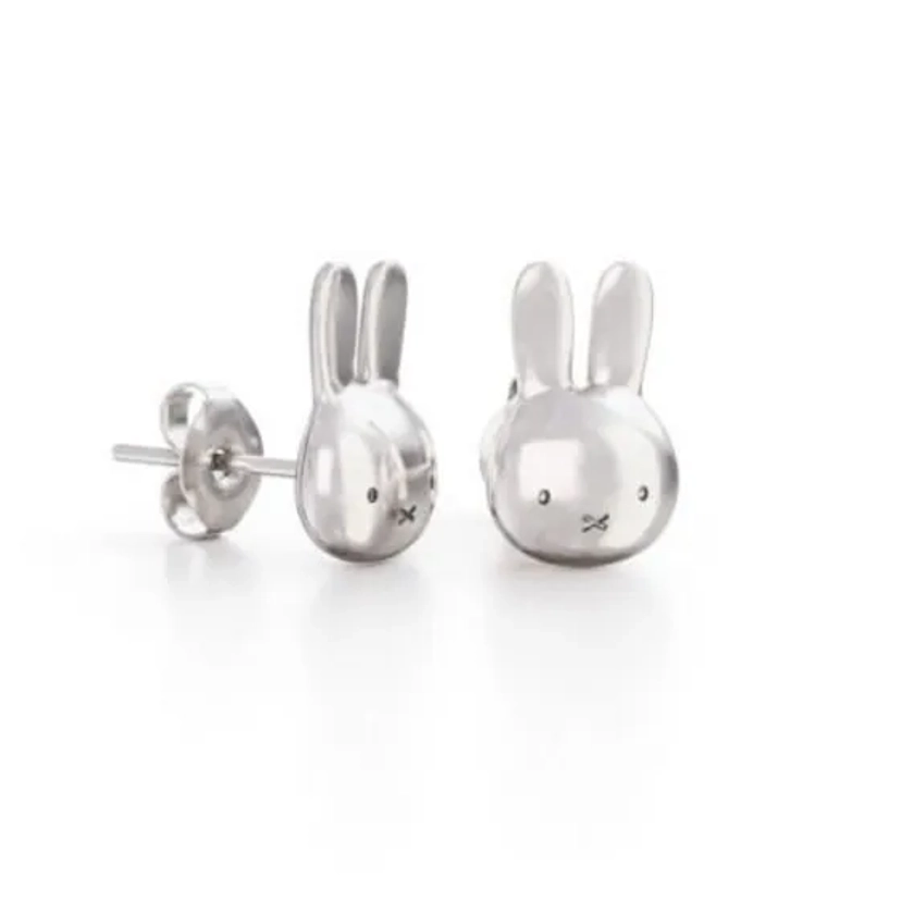 Mini Miffy Rabbit Head Stud Earrings, Officially Licensed UK Handmade, Rabbit Jewellery, Miffy Accessory, Cute Gift