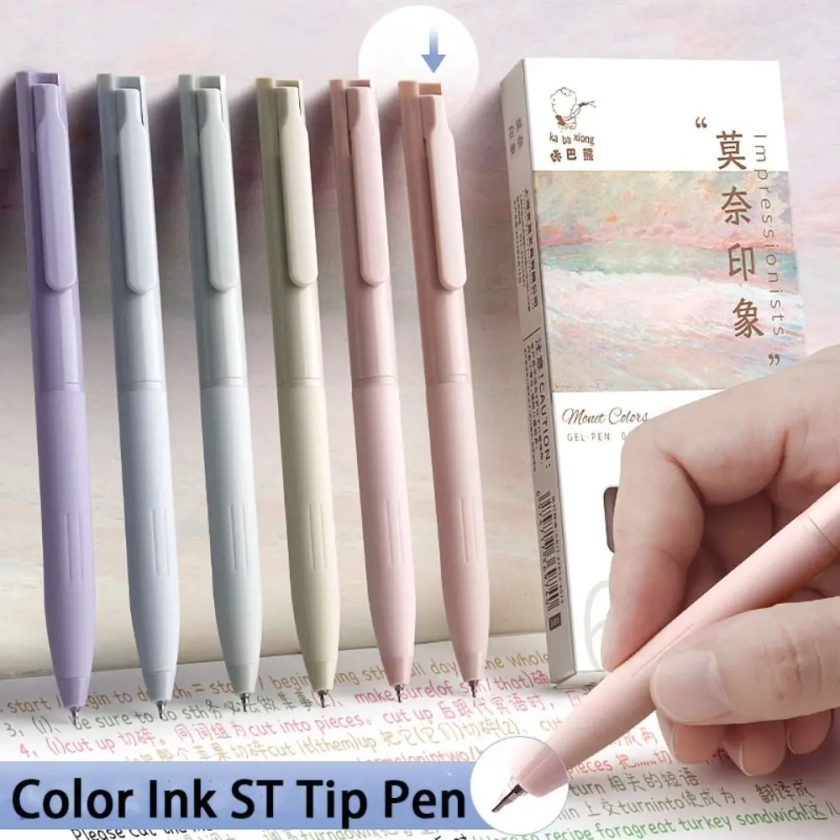 Цветные гелевые ручки с чернилами, 6 шт на AliExpress