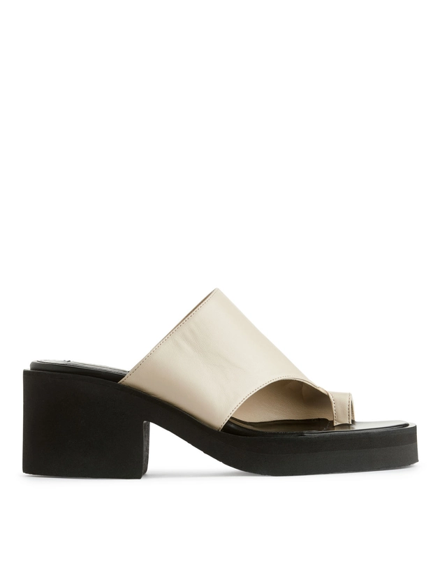 Chunky Slip-In Leather Sandals