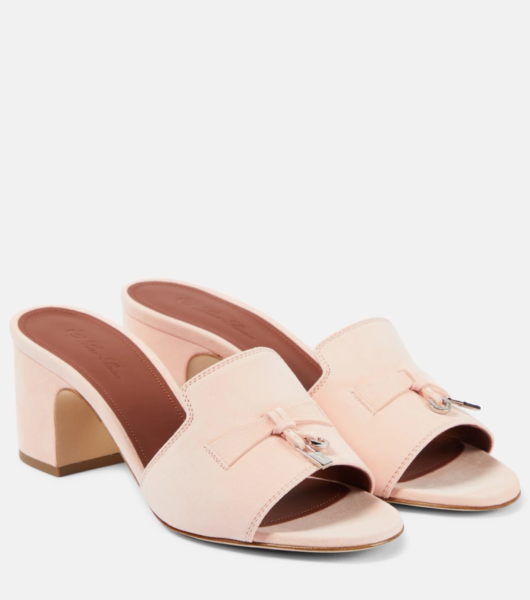 Summer Charms suede mules in pink - Loro Piana | Mytheresa