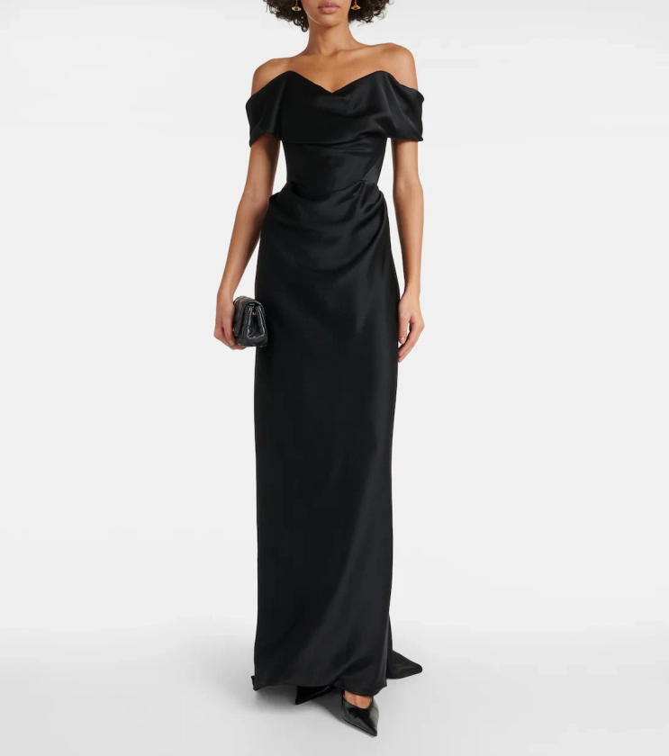 Nova Cocotte crêpe satin gown in black - Vivienne Westwood | Mytheresa