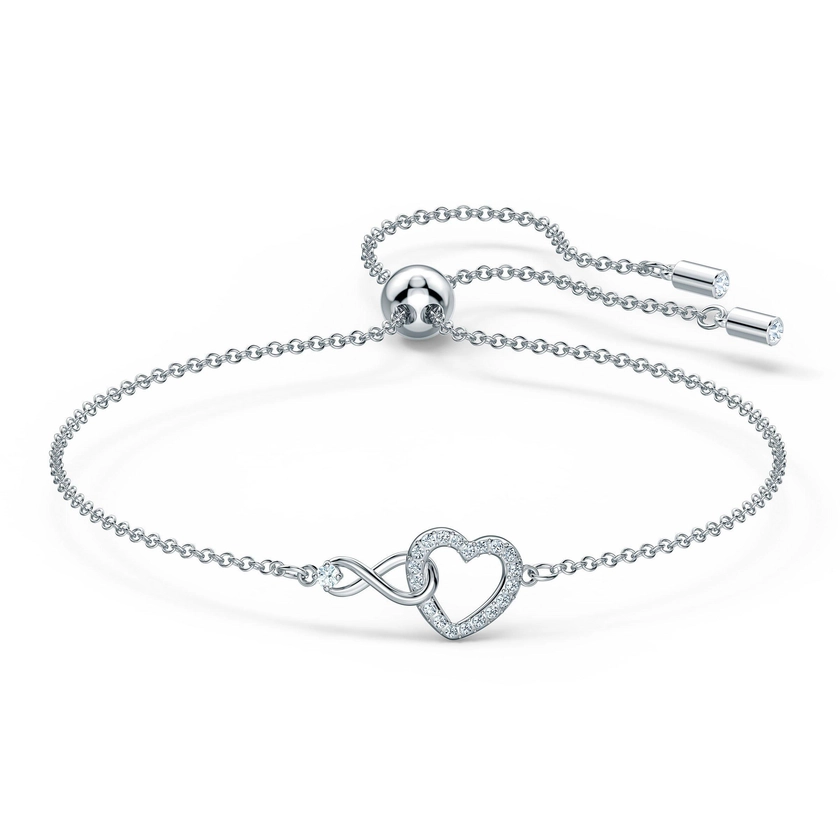 Swarovski Infinity Heart Silver Tone Bracelet