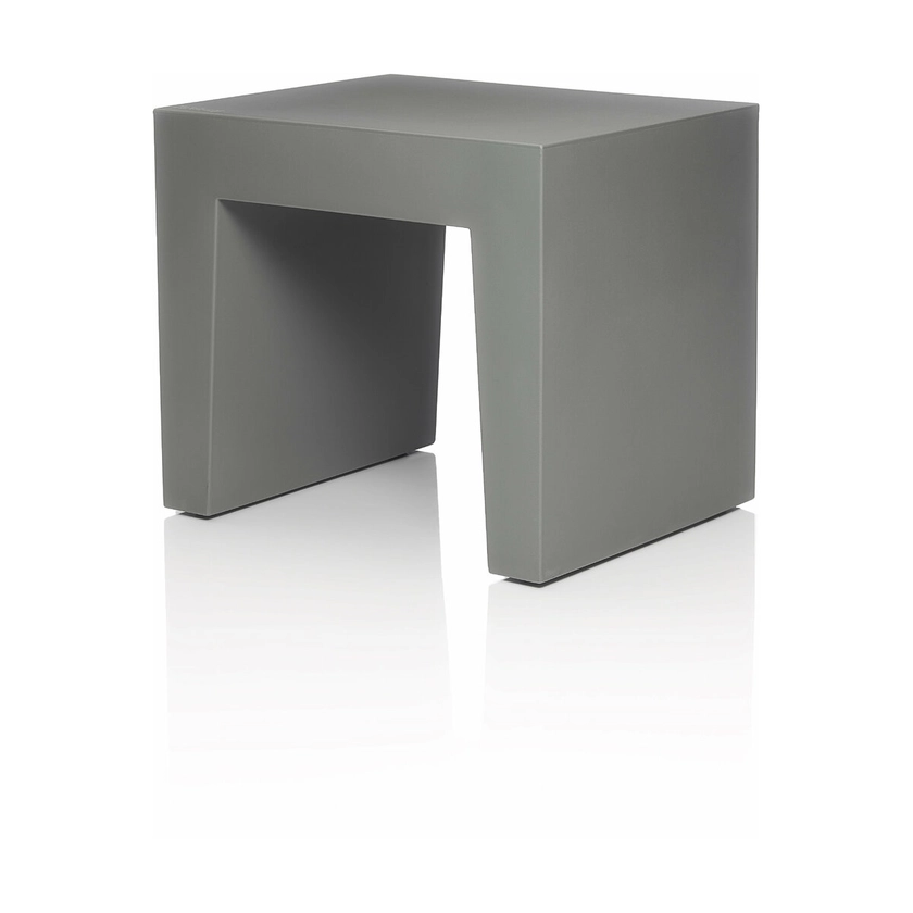 Tabouret gris en matières recyclées Concrete - Fatboy