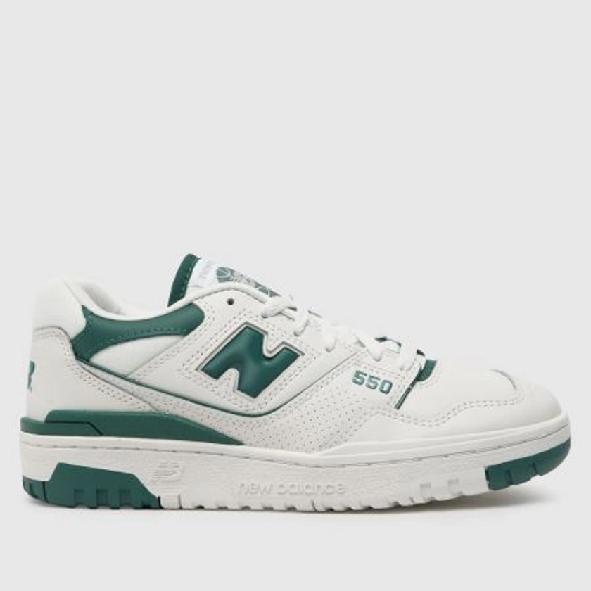 New Balancebb550 trainers in white & green