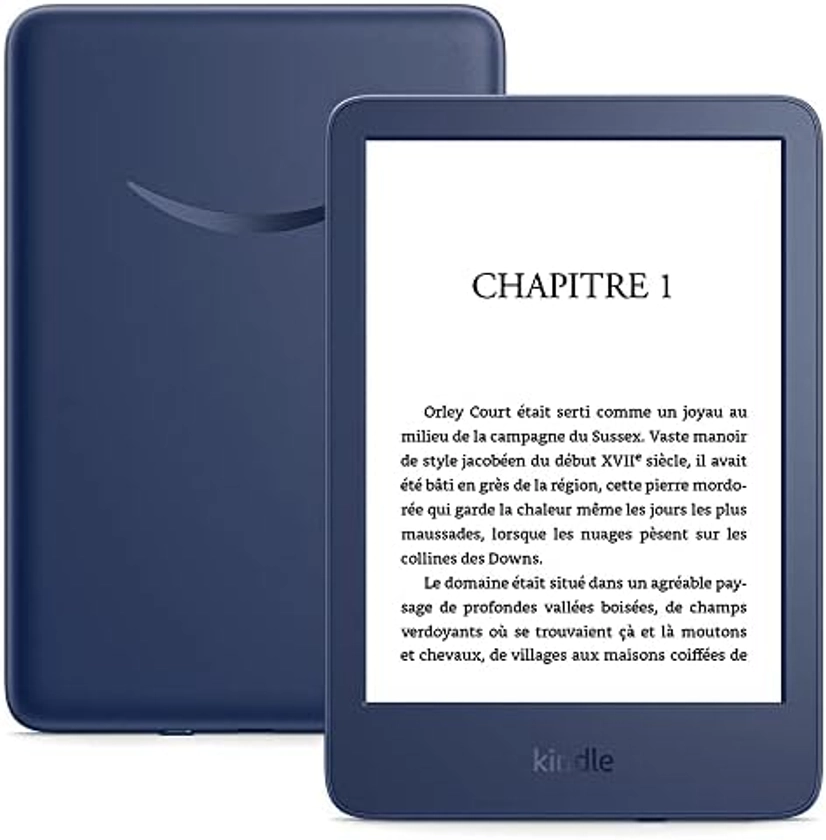 Kindle (modèle 2022) | Le Kindle le plus léger et compact à ce jour | Écran haute résolution 6" 300 ppp et deux fois plus de stockage | Avec publicités | Denim