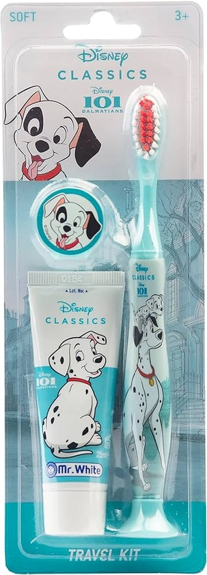 101 Dalmatians Travel Kit for Kids Include Toothbrush with Travel Cap & Toothpaste 25ml by Mr.White : Amazon.co.uk: Health & Personal Care