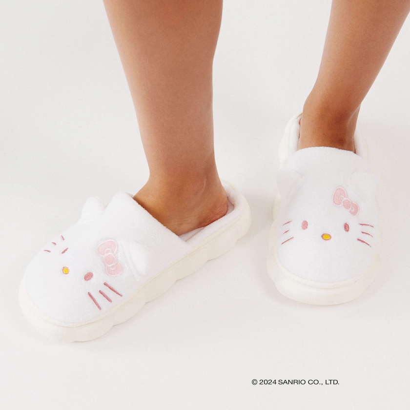 Chaussons en polaire Hello Kitty - blanc cassé - Undiz