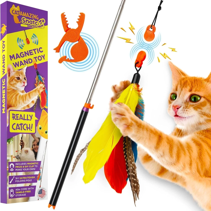 Cat Amazing - Magnetic Wand Toy – Really Catch Cat Toy! - Katzenworld Shop