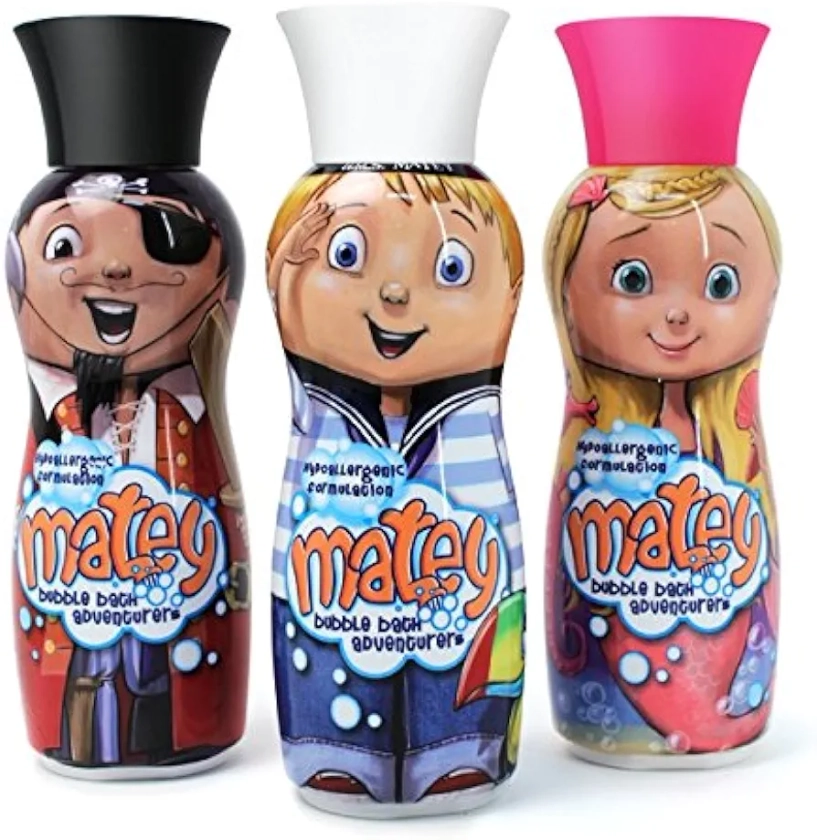 Matey Bubble Adventure Molly Max and Pegleg Bubble Bath for KIDS (3 in 1 Pack...