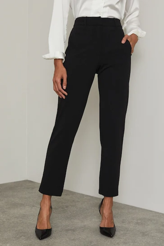 Buy Lipsy Black Petite Tailored Tapered Smart Trousers from the Next UK online shop