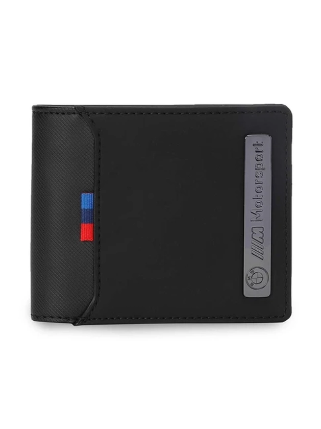 Puma BMW Black Casual Polyester Bi-Fold Wallet For Men