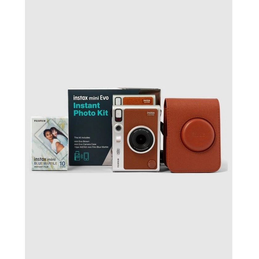 Fujifilm INSTAX Mini Evo Camera Bundle Brown - Black | BIG W