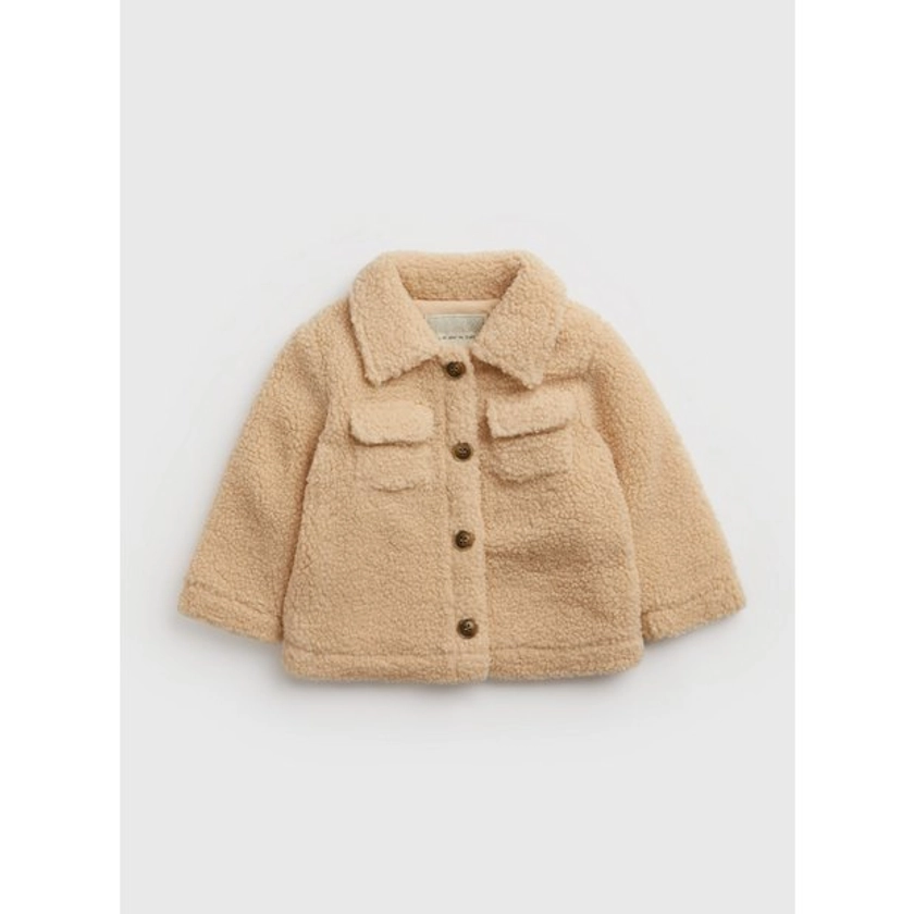 Buy Cream Borg Jacket 3-6 months | Coats and jackets | Tu