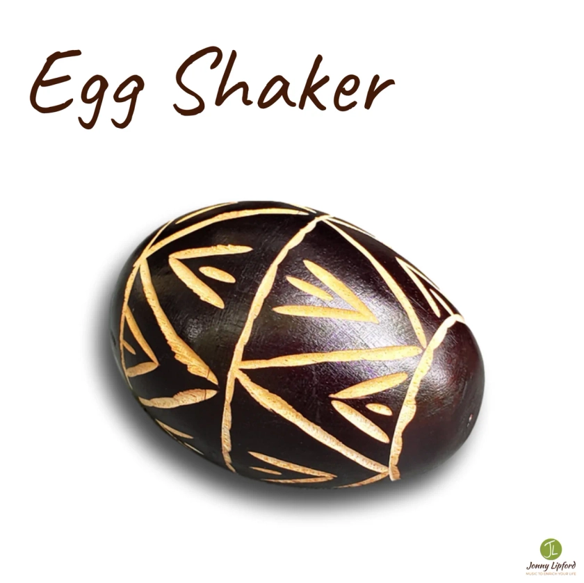 Tribal Egg ShakerCarved Dark