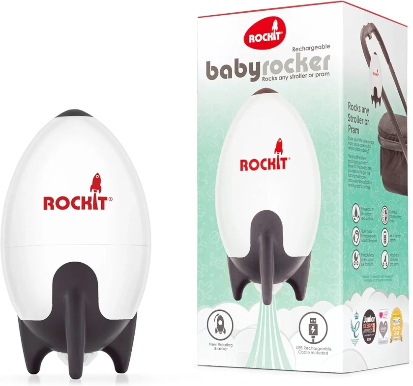 Rockit Rocker Rechargeable Version. Rocks Any Stroller, Pram, Pushchair or Buggy. Gently Rocks Your Baby to Sleep.