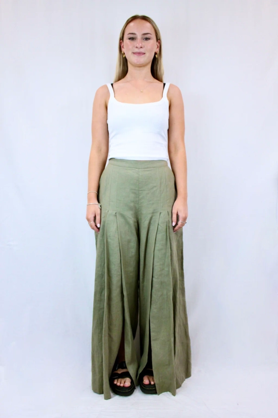 Knuefermann - Linen Split Wide Leg