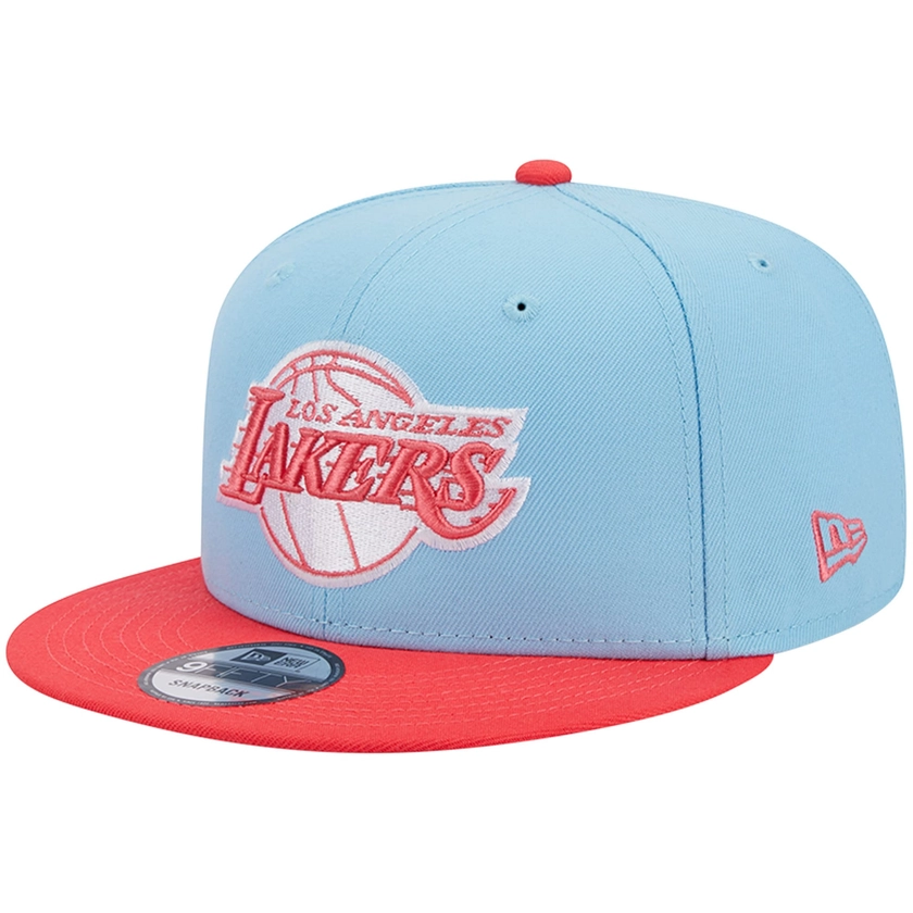 Men's Los Angeles Lakers New Era Powder Blue/Red 2-Tone Color Pack 9FIFTY Snapback Hat