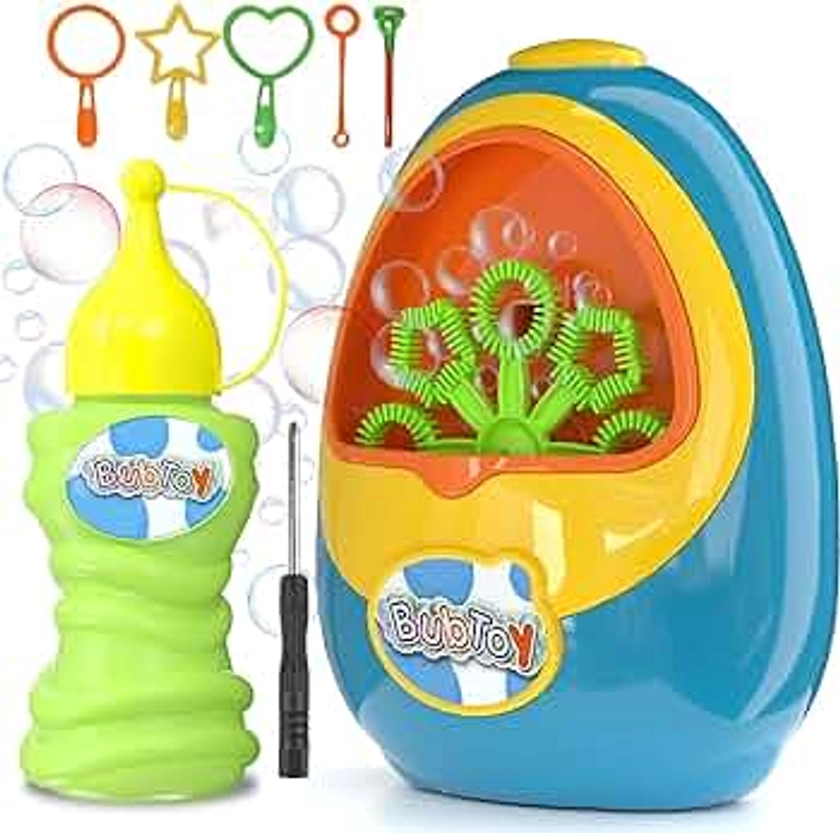 Bubble Machine for Kids - Automatic Bubble Blower 5000+ Bubbles Per Minute, High Output Bubble Maker Toys Bubbles for Toddlers, Christmas Birthday Gifts for 3 4 5 6 7 8 Years Old Boys Girls