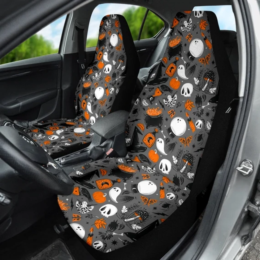 Witchy Cottagecore Car Seat Covers, Halloween Car Seat Covers, Spooky Car Seat Covers, Gothic Car Seat Covers, Witchy Car Seat Covers
