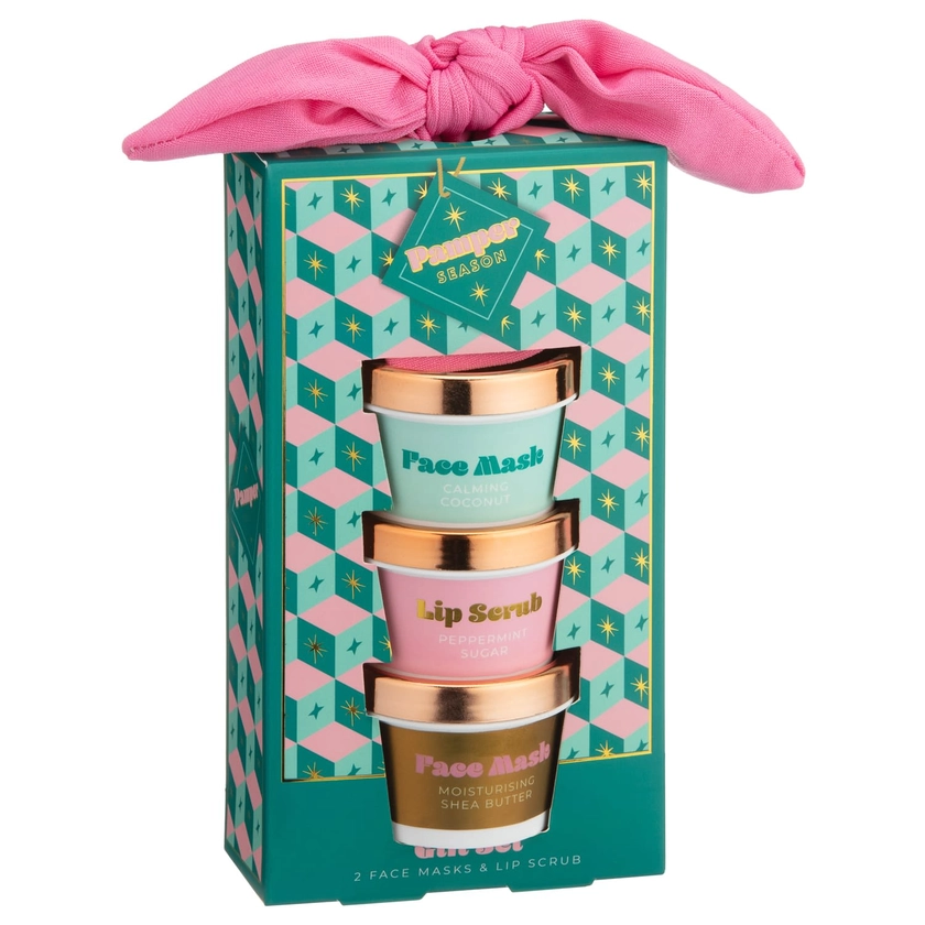 Pamper Season Face Mask & Lip Scrub Set 4pc