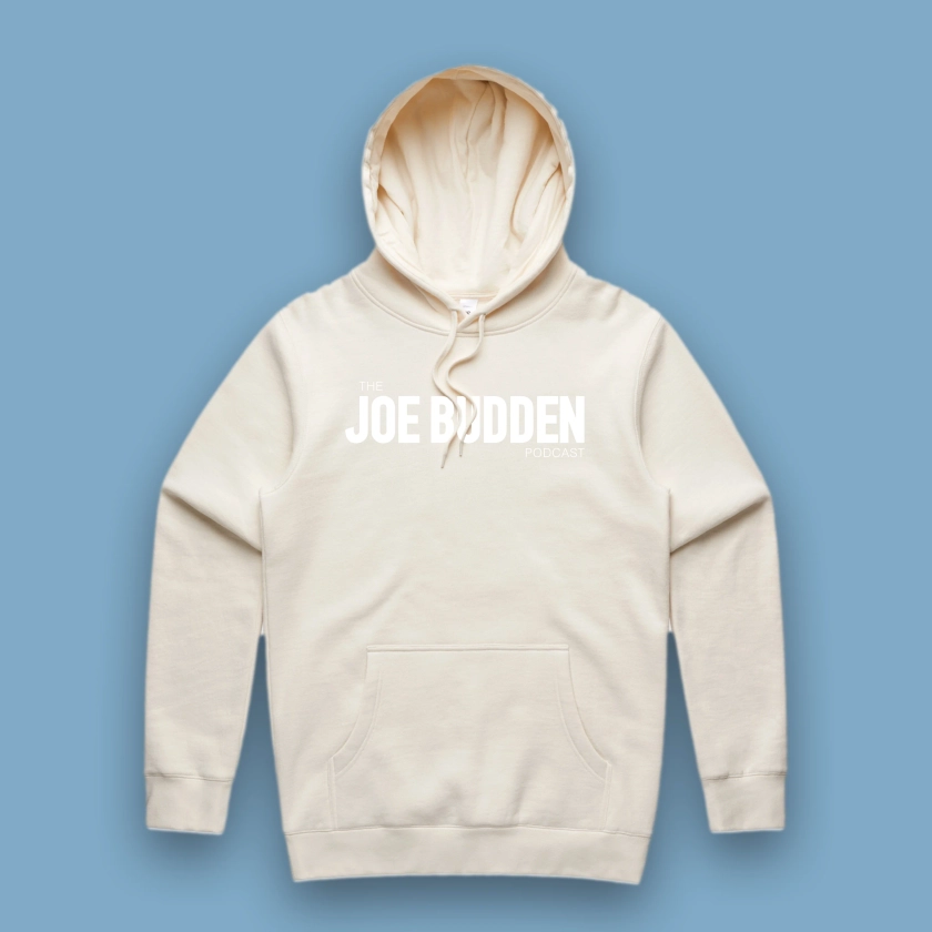 The Joe Budden Podcast - OG Logo in White - Beige Hoodie