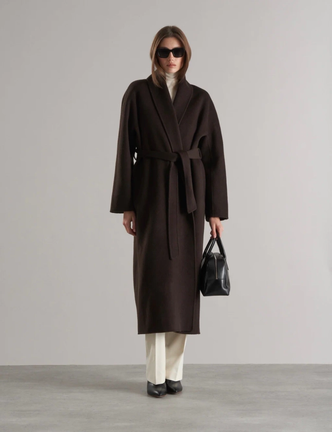 Enza Robe Coat Espresso