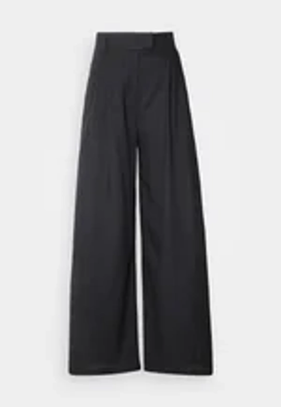 LINEN BLEND - Pantalon classique - black