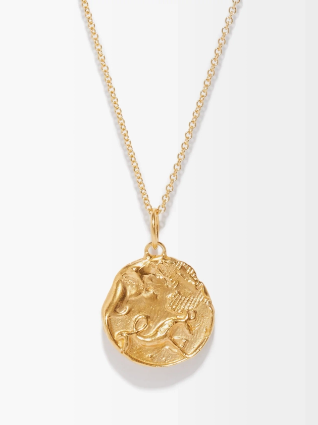 ALIGHIERI Capricorn 24kt gold-plated necklace