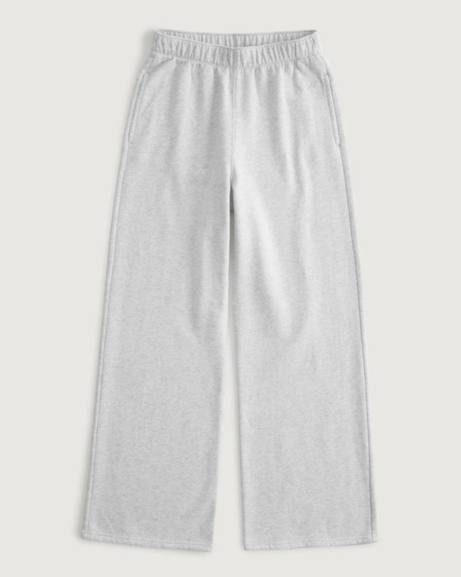 Women's Hollister Feel Good Fleece Wide-Leg Pants | Women's Bottoms | HollisterCo.com