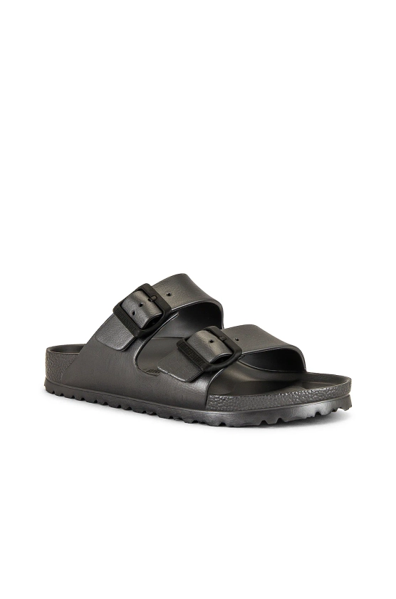 BIRKENSTOCK Arizona Eva Sandal in Metallic Anthracite | REVOLVE