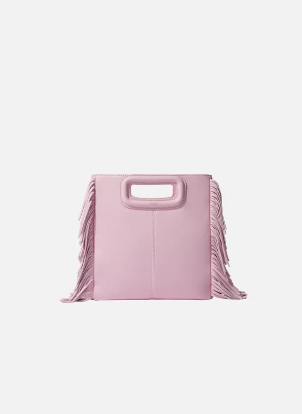 Sac bandoulière en cuir lisse m | Rose